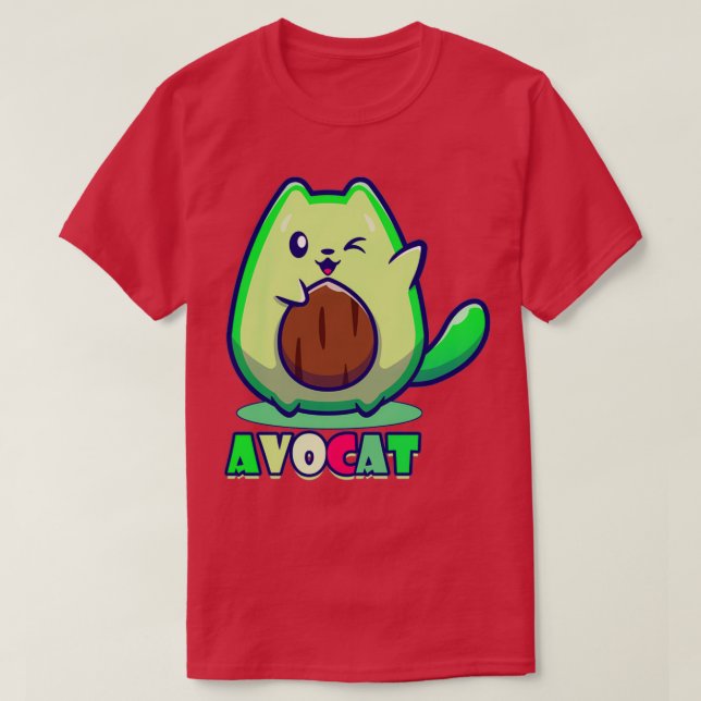 Camiseta Aguacate Cute cat AvoCat (Diseño del anverso)