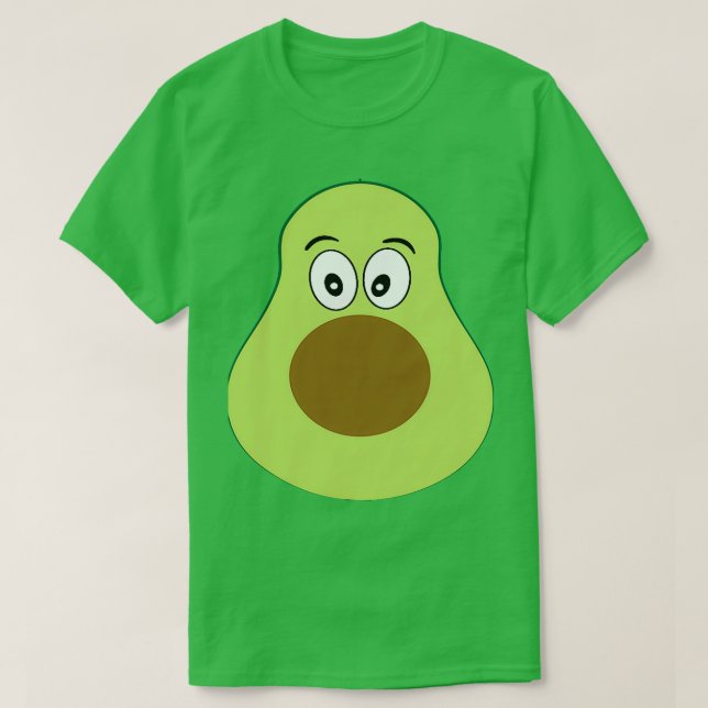 Camiseta Aguacate Cute Food Face (Diseño del anverso)