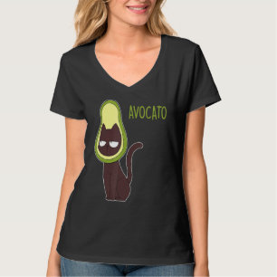 Camiseta Aguacate Cute Vegan Gato Aguacate Niños Mujeres