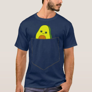 Camiseta Aguacate Cuto En El Bolsillo Comida Vegan Aguacate