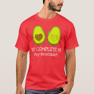 Camiseta aguacate de comida divertida me completa