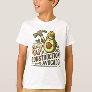 Camiseta Aguacate de Construcción Divertido Seis Siete Meme