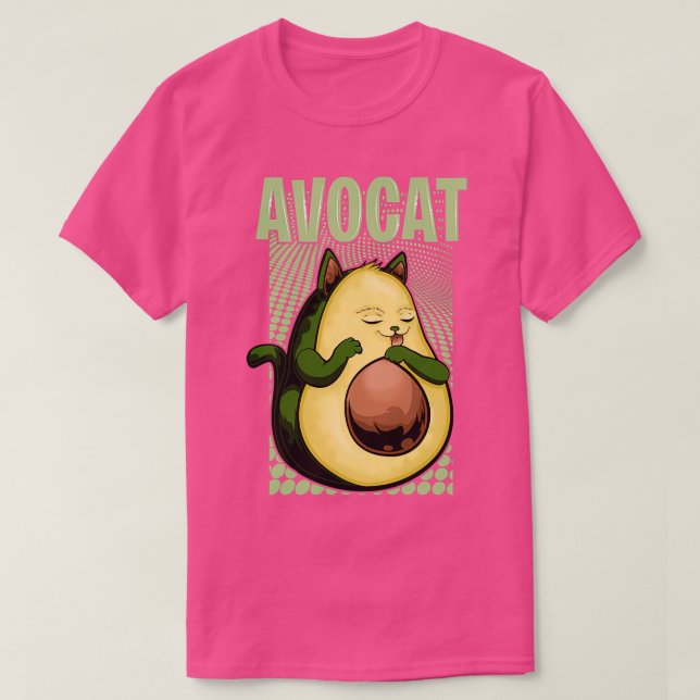 Camiseta aguacate de gato divertido (Diseño del anverso)