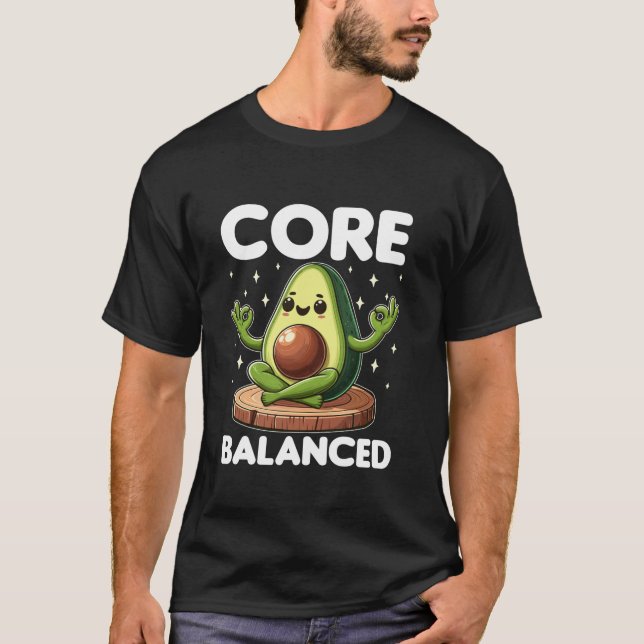 Camiseta Aguacate de yoga lindo (Anverso)
