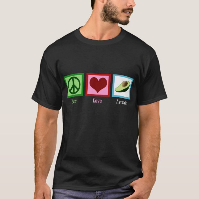 Camiseta Aguacate del amor de la paz (Anverso)