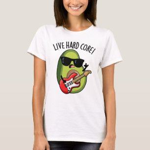 Camiseta Aguacate Divertido Pun Rock Duro de Corazón 