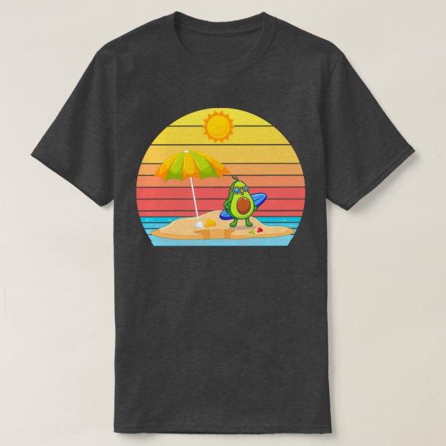 Camiseta aguacate divertido surfAguacate Gift comida divert (Diseño del anverso)