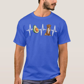 Camiseta Aguacate Duck Tolling Recuperadores Heartbeat Dog