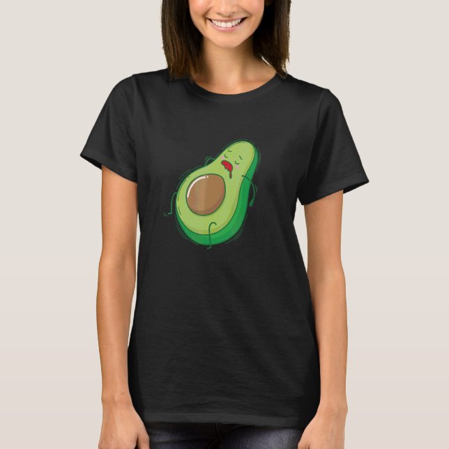 Camiseta Aguacate durmiendo y tomando una siesta (Anverso)