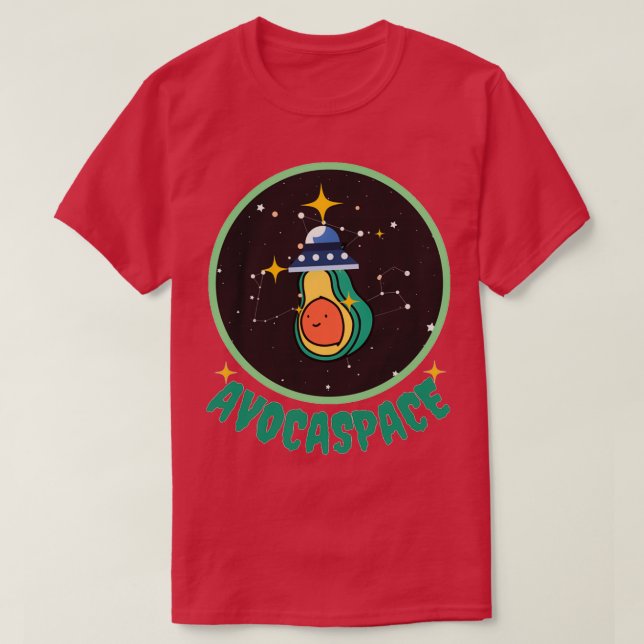 Camiseta Aguacate En El Espacio 2 (Diseño del anverso)
