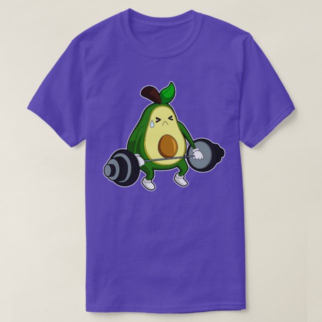 Camiseta Aguacate en gimnasia con barbería (Diseño del anverso)