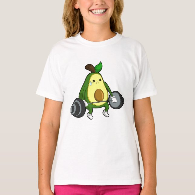 Camiseta Aguacate en gimnasia con barbería (Anverso)
