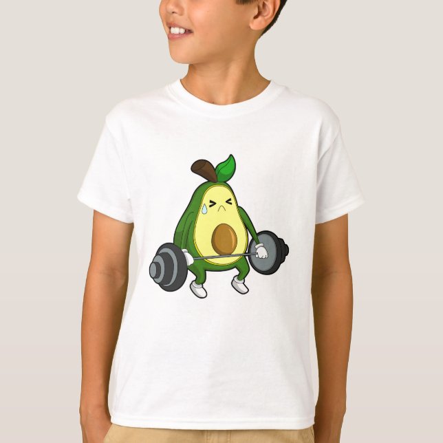 Camiseta Aguacate en gimnasia con barbería (Anverso)