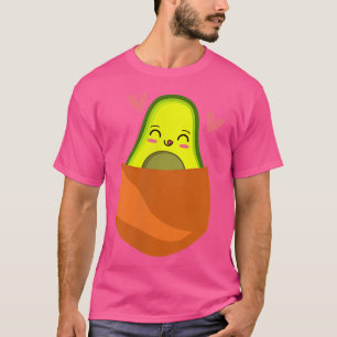 Camiseta Aguacate en guacamole de bolsillo Diversión de bol