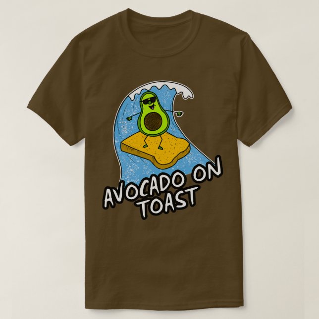 Camiseta Aguacate En Tostada Surfista Aguacates Vegan Sum (Diseño del anverso)
