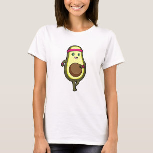 Camiseta Aguacate en trotar con la cabeza