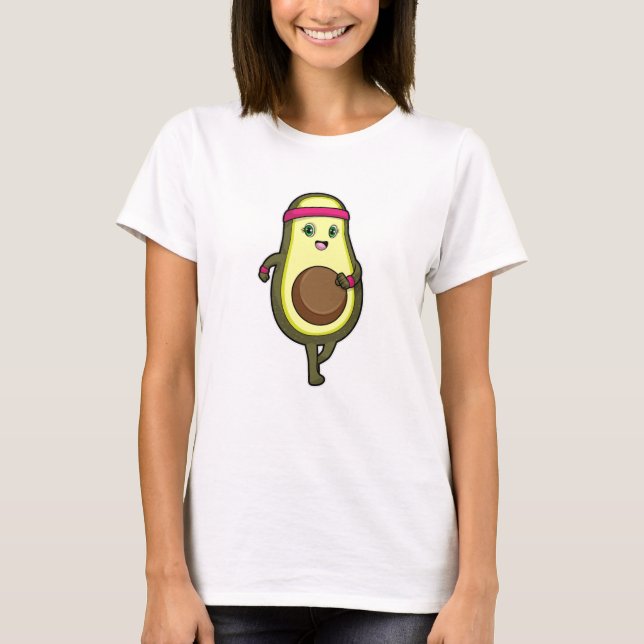 Camiseta Aguacate en trotar con la cabeza (Anverso)
