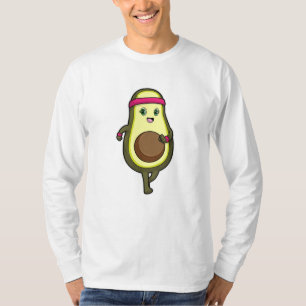 Camiseta Aguacate en trotar con la cabeza