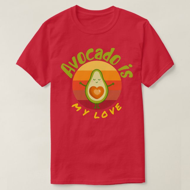 Camiseta Aguacate es mi amor Aguacate Gift Vegetariano V (Diseño del anverso)