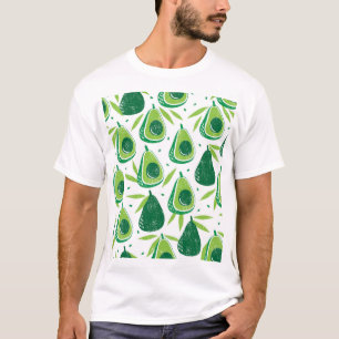 Camiseta Aguacate, estampado texturado, patrón sin fisuras.