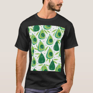 Camiseta Aguacate, estampado texturado, patrón sin fisuras.