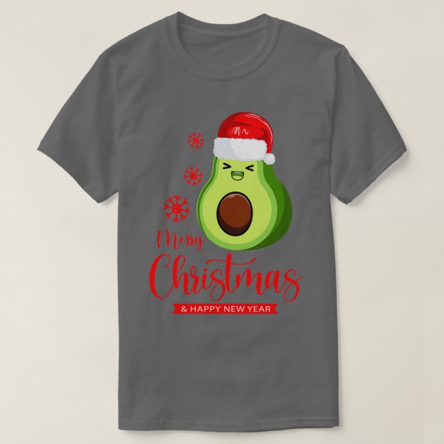 Camiseta Aguacate Feliz Navidad 1 (Diseño del anverso)