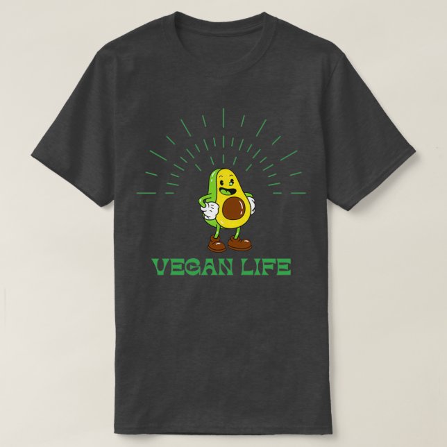 Camiseta Aguacate fresco vida vegana (Diseño del anverso)