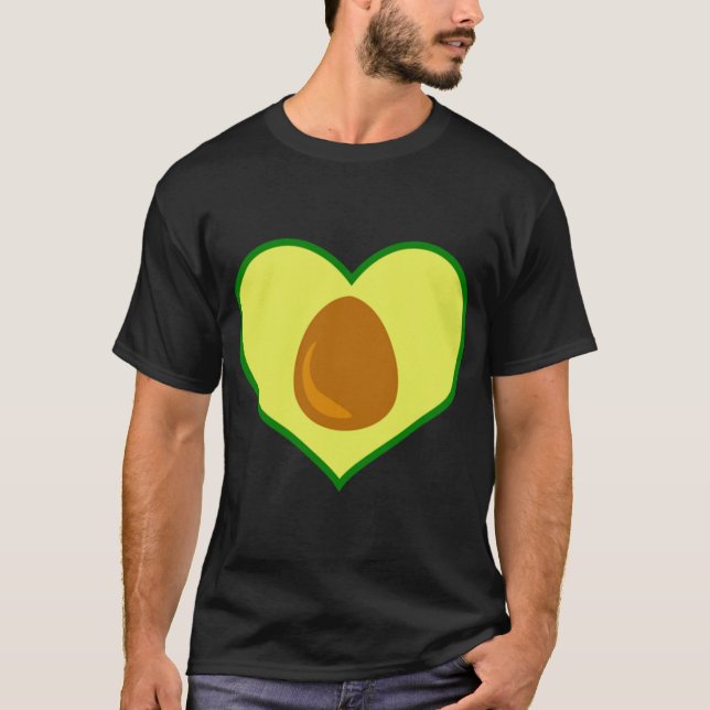 Camiseta Aguacate Fruit Lover Corazón con forma de aguacate (Anverso)