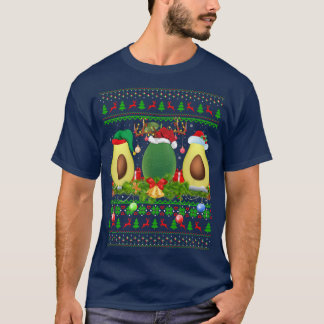 Camiseta Aguacate Fruto Lover Xmas Santa Ugly Aguacate Chri