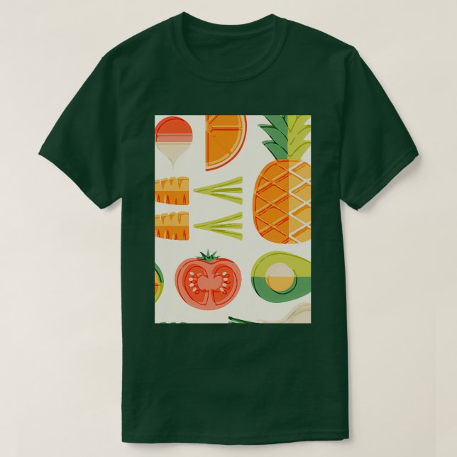 Camiseta Aguacate Frutos Estilo Agradable (Diseño del anverso)