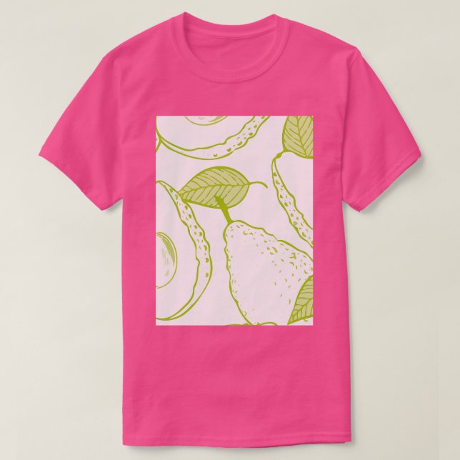 Camiseta Aguacate Frutos Jugoso Fruto Colorido (Diseño del anverso)