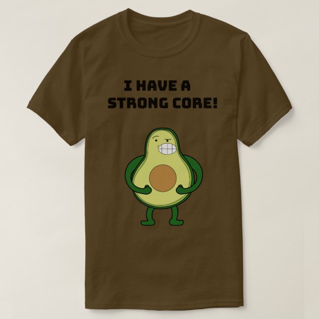 Camiseta Aguacate fuerte núcleo (Diseño del anverso)