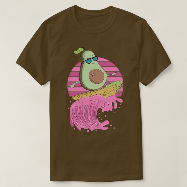 Camiseta Aguacate Funny Advocate Surfing (Diseño del anverso)