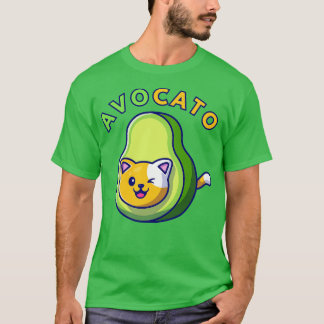 Camiseta Aguacate Funny Cupo Gato Aguacate Vegan Y Gato Lov