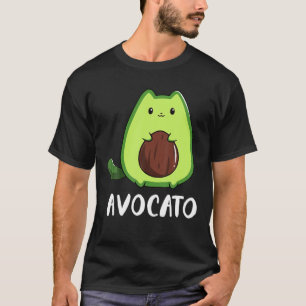 Camiseta Aguacate Funny Cupo Gato Aguacate Vegan Y Gato Lov