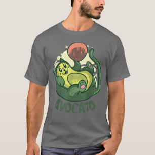 Camiseta Aguacate Funny Cupo Gato Aguacate Vegan Y Gato Lov