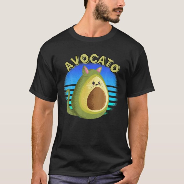 Camiseta Aguacate Funny Cute Regalo De Aguacate De Gato Par (Anverso)