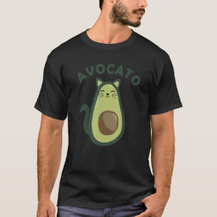 Camiseta Aguacate Gato Gatito Vegano Pelaje Nariz Bonito Ga