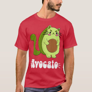 Camiseta Aguacate Gato Gato Dueño Vegetariano