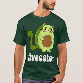 Camiseta Aguacate Gato Gato Dueño Vegetariano