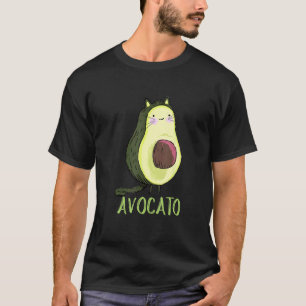 Camiseta Aguacate Gato Lindo Aguacate Vegano Y Gato Gatito