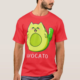 Camiseta Aguacate Gato Vegan Vegetariano 170