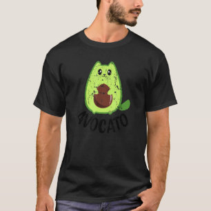 Camiseta Aguacate Gato Vegana Mujer Hombre