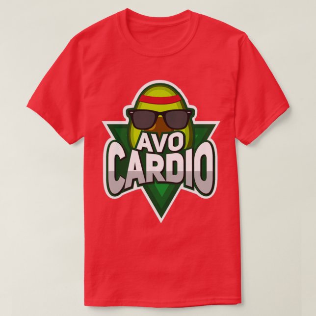 Camiseta Aguacate Gracioso En Entrenamiento (Diseño del anverso)