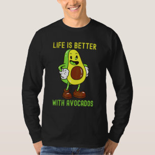 Camiseta Aguacate Gracioso Para Hombres La Vida Es Mejor Co