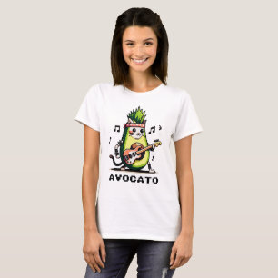 Camiseta Aguacate - Gracioso Pixel Art Aguacate Gato Jugand