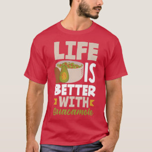 Camiseta Aguacate Guacamole La Vida Es Mejor Comida Vegana