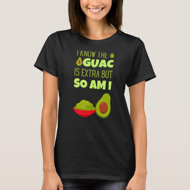 Camiseta Aguacate guacamole mexicano extra guac (Anverso)