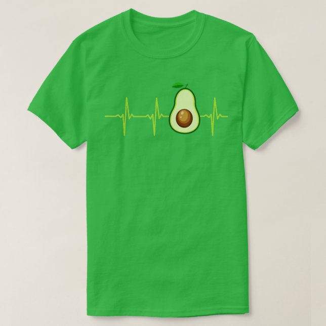 Camiseta Aguacate Heartbeat Aguacate Regalo Vegan Mujeres (Diseño del anverso)