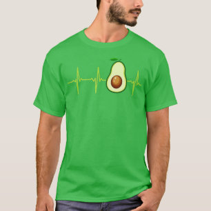 Camiseta Aguacate Heartbeat Aguacate Regalo Vegan Mujeres